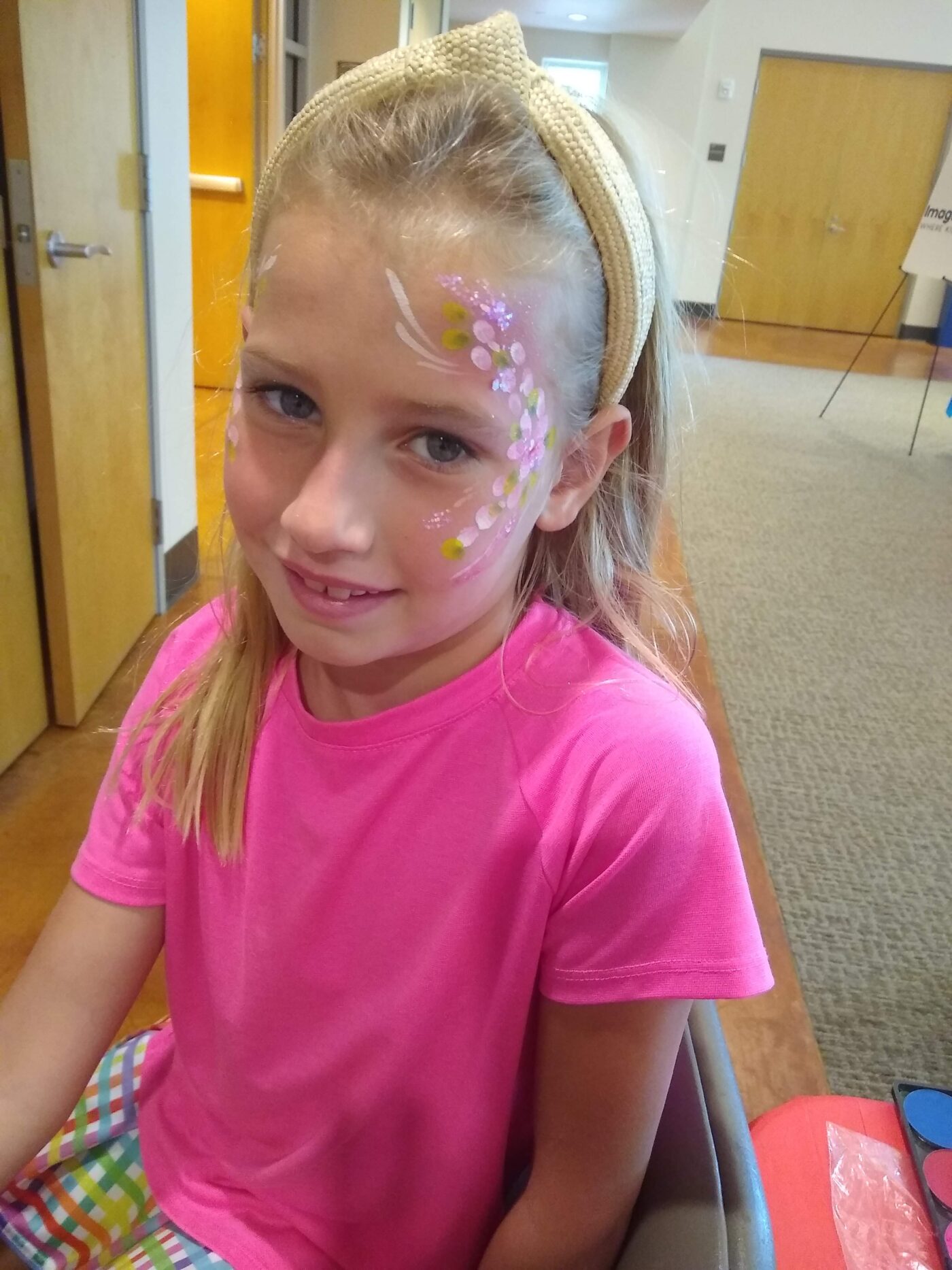 Face painting of a pretty little girl at Lake Highlands